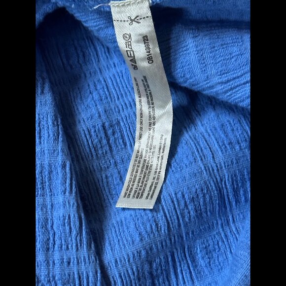 Free People Dress Large Womens Blue Nya Maxi Textured Front Twist Front Slit - Picture 6 of 7